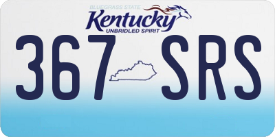 KY license plate 367SRS