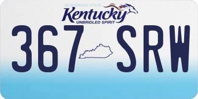 KY license plate 367SRW