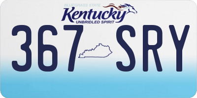 KY license plate 367SRY