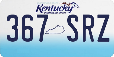 KY license plate 367SRZ