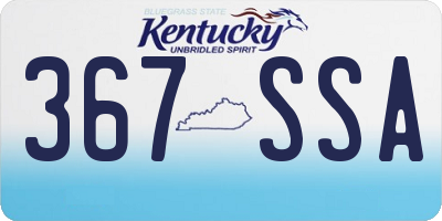 KY license plate 367SSA