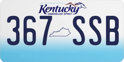 KY license plate 367SSB