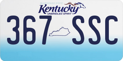 KY license plate 367SSC