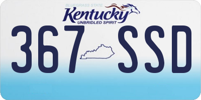 KY license plate 367SSD