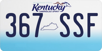 KY license plate 367SSF