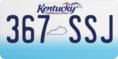 KY license plate 367SSJ