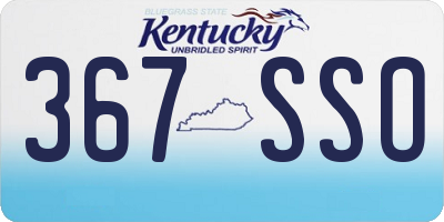 KY license plate 367SSO