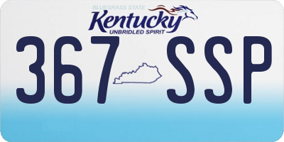 KY license plate 367SSP