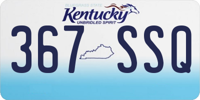KY license plate 367SSQ