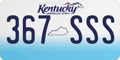 KY license plate 367SSS
