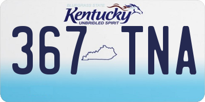 KY license plate 367TNA