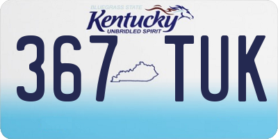 KY license plate 367TUK