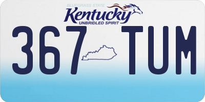 KY license plate 367TUM