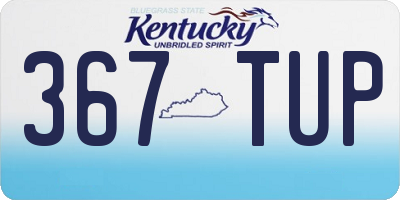 KY license plate 367TUP
