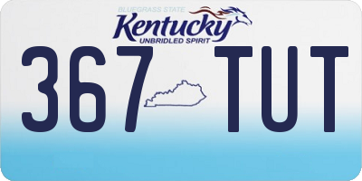 KY license plate 367TUT