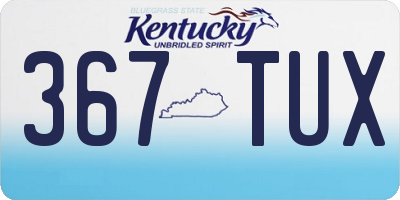 KY license plate 367TUX