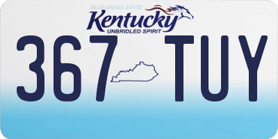 KY license plate 367TUY
