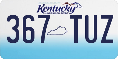 KY license plate 367TUZ