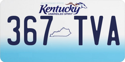 KY license plate 367TVA