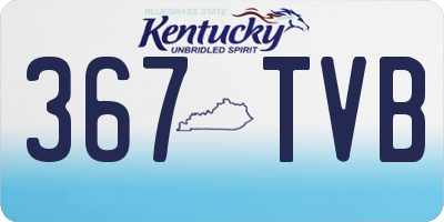 KY license plate 367TVB