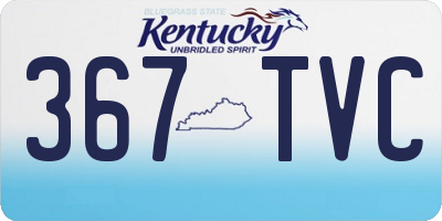 KY license plate 367TVC