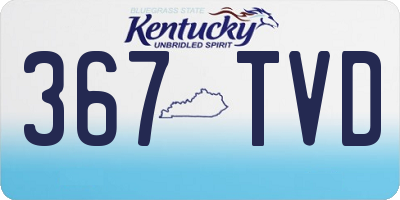 KY license plate 367TVD
