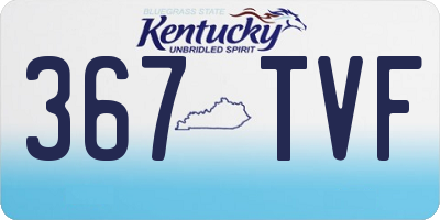 KY license plate 367TVF