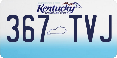 KY license plate 367TVJ