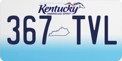 KY license plate 367TVL