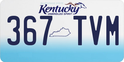 KY license plate 367TVM