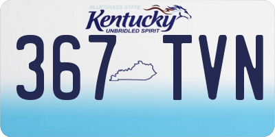 KY license plate 367TVN