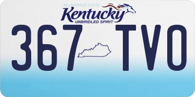 KY license plate 367TVO