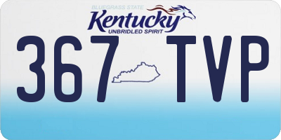 KY license plate 367TVP