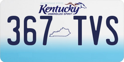 KY license plate 367TVS