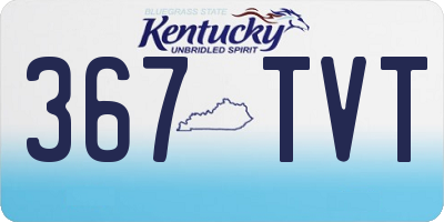 KY license plate 367TVT