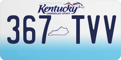 KY license plate 367TVV