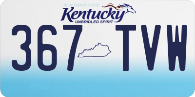 KY license plate 367TVW