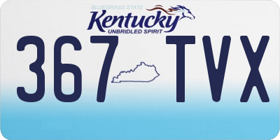 KY license plate 367TVX
