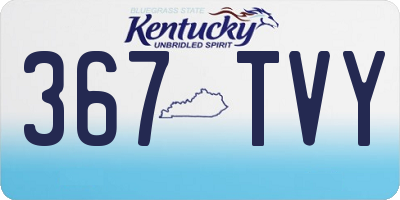 KY license plate 367TVY