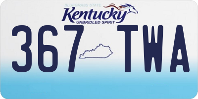 KY license plate 367TWA