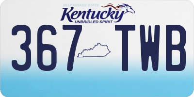 KY license plate 367TWB