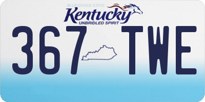 KY license plate 367TWE