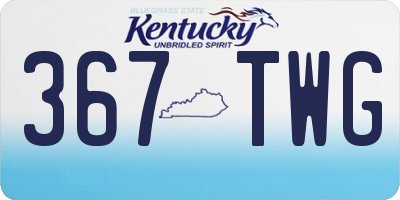 KY license plate 367TWG