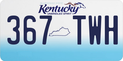KY license plate 367TWH
