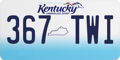 KY license plate 367TWI