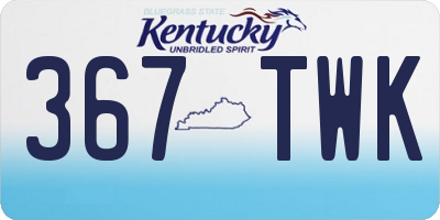 KY license plate 367TWK