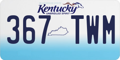 KY license plate 367TWM