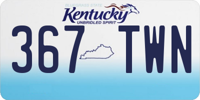 KY license plate 367TWN