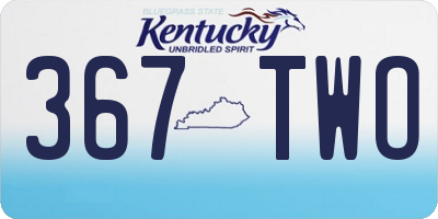 KY license plate 367TWO