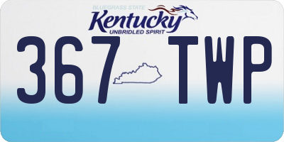 KY license plate 367TWP